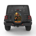 TRICK OR TREAT HALLOWEEN ZOMBIE BLACK CARBON FIBER TIRE COVER