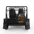 TRICK OR TREAT HALLOWEEN ZOMBIE BLACK CARBON FIBER TIRE COVER FOR MOKE