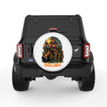 TRICK OR TREAT HALLOWEEN ZOMBIE WHITE TIRE COVER