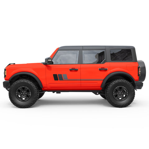 TRIPLE STRIPES SIDE GRAPHIC DECAL FITS 2021+ FORD BRONCO 4 DOOR