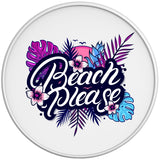 TROPICAL BEACH PLEASE WHITE TIRE COVER