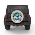 TROPICAL DOLPHIN WHITE TIRE COVER