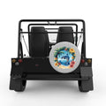 TROPICAL DOLPHIN SILVER CARBON FIBER TIRE COVER FOR MOKE