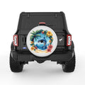 TROPICAL DOLPHIN PEARL  WHITE CARBON FIBER TIRE COVER