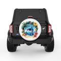 TROPICAL DOLPHIN WHITE TIRE COVER