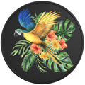 TROPICAL PARROT BLACK TIRE COVER