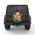 TROPICAL PARROT PEARL  WHITE CARBON FIBER TIRE COVER