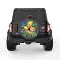 TROPICAL PARROT BLACK CARBON FIBER TIRE COVER