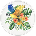 TROPICAL PARROT PEARL  WHITE CARBON FIBER TIRE COVER