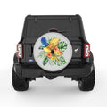 TROPICAL PARROT SILVER CARBON FIBER TIRE COVER