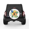TROPICAL PARROT WHITE TIRE COVER