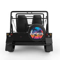 TROPICAL SUMMER SUNSET BLACK CARBON FIBER TIRE COVER FOR MOKE