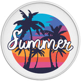 TROPICAL SUMMER SUNSET WHITE TIRE COVER