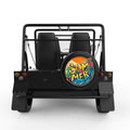 TROPICAL SUMMER VIBES BLACK TIRE COVER FOR MOKE