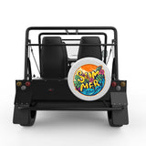 TROPICAL SUMMER VIBES WHITE CARBON FIBER TIRE COVER FOR MOKE