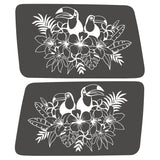 TROPICAL TOUCAN QUARTER WINDOW DRIVER & PASSENGER DECALS