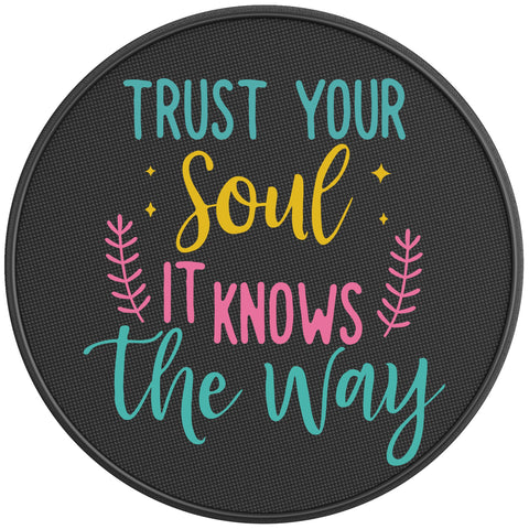 TRUST YOUR SOUL PEARL  WHITE CARBON FIBER TIRE COVER