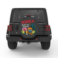 TEQUILA IS CHEAPER THAN THERAPY PEARL  WHITE CARBON FIBER TIRE COVER