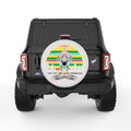 THE PATH OF INNER PEACE PEARL  WHITE CARBON FIBER TIRE COVER