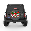 THREE CHRISTMAS GNOMES BLACK CARBON FIBER TIRE COVER