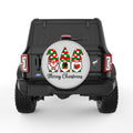 THREE CHRISTMAS GNOMES SILVER CARBON FIBER TIRE COVER