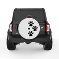 THREE PAWS PEARL  WHITE CARBON FIBER TIRE COVER