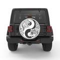 TIGER DRAGON YING YANG PEARL  WHITE CARBON FIBER TIRE COVER