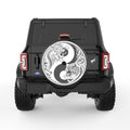 TIGER DRAGON YING YANG BLACK CARBON FIBER TIRE COVER