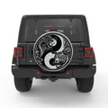 TIGER DRAGON YING YANG WHITE TIRE COVER