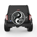 TIGER DRAGON YING YANG PEARL  WHITE CARBON FIBER TIRE COVER