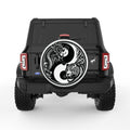 TIGER DRAGON YING YANG WHITE TIRE COVER