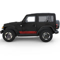 TOPOGRAPHIC BODY SIDE SKIRT STRIPE SIDE GRAPHIC DECAL FITS 2018+ JEEP WRANGLER 2 DOOR JL
