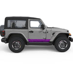 TOPOGRAPHIC BODY SIDE SKIRT STRIPE SIDE GRAPHIC DECAL FITS 2005-2017 JEEP WRANGLER 2 DOOR JK