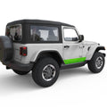 TOPOGRAPHIC BODY SIDE SKIRT STRIPE DOOR DECAL FITS 2005-2017 JEEP WRANGLER 2 DOOR JKU