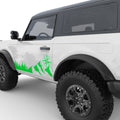 TREES MOUNTAINS COMPASS DOOR DECAL FITS 2021+ FORD BRONCO 2 DOOR