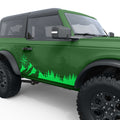 TREES MOUNTAINS COMPASS BODY GRAPHIC DECAL FITS 2023 FORD BRONCO 2 DOOR