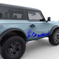 TREES MOUNTAINS COMPASS DOOR DECAL FITS 2023 FORD BRONCO 2 DOOR