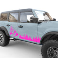 TREES MOUNTAINS COMPASS BODY GRAPHIC DECAL FITS 2024 FORD BRONCO 4 DOOR
