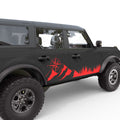 TREES MOUNTAINS COMPASS DOOR DECAL FITS 2024 FORD BRONCO 4 DOOR