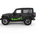 TREES MOUNTAINS COMPASS SIDE GRAPHIC DECAL FITS 2018+ JEEP WRANGLER 2 DOOR JL