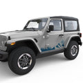 TREES MOUNTAINS COMPASS BODY GRAPHIC DECAL FITS 2018+ JEEP WRANGLER 2 DOOR JLU
