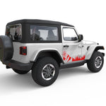 TREES MOUNTAINS COMPASS DOOR DECAL FITS 2005-2017 JEEP WRANGLER 2 DOOR JKU