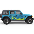 TREES MOUNTAINS COMPASS SIDE GRAPHIC DECAL FITS 2005-2017 JEEP WRANGLER 4 DOOR JKU