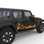 TREES MOUNTAINS COMPASS DOOR DECAL FITS 2005-2017 JEEP WRANGLER 4 DOOR JKU