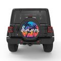 TROPICAL SUMMER SUNSET BLACK CARBON FIBER TIRE COVER