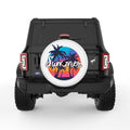 TROPICAL SUMMER SUNSET WHITE TIRE COVER