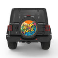 TROPICAL SUMMER VIBES PEARL  WHITE CARBON FIBER TIRE COVER