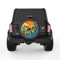 TROPICAL SUMMER VIBES BLACK TIRE COVER