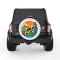 TROPICAL SUMMER VIBES PEARL  WHITE CARBON FIBER TIRE COVER