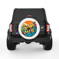 TROPICAL SUMMER VIBES WHITE TIRE COVER